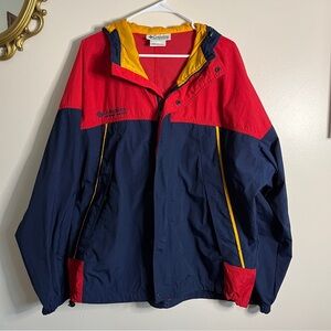 Columbia Sportswear navy/red/yellow vintage 90’s windbreaker
